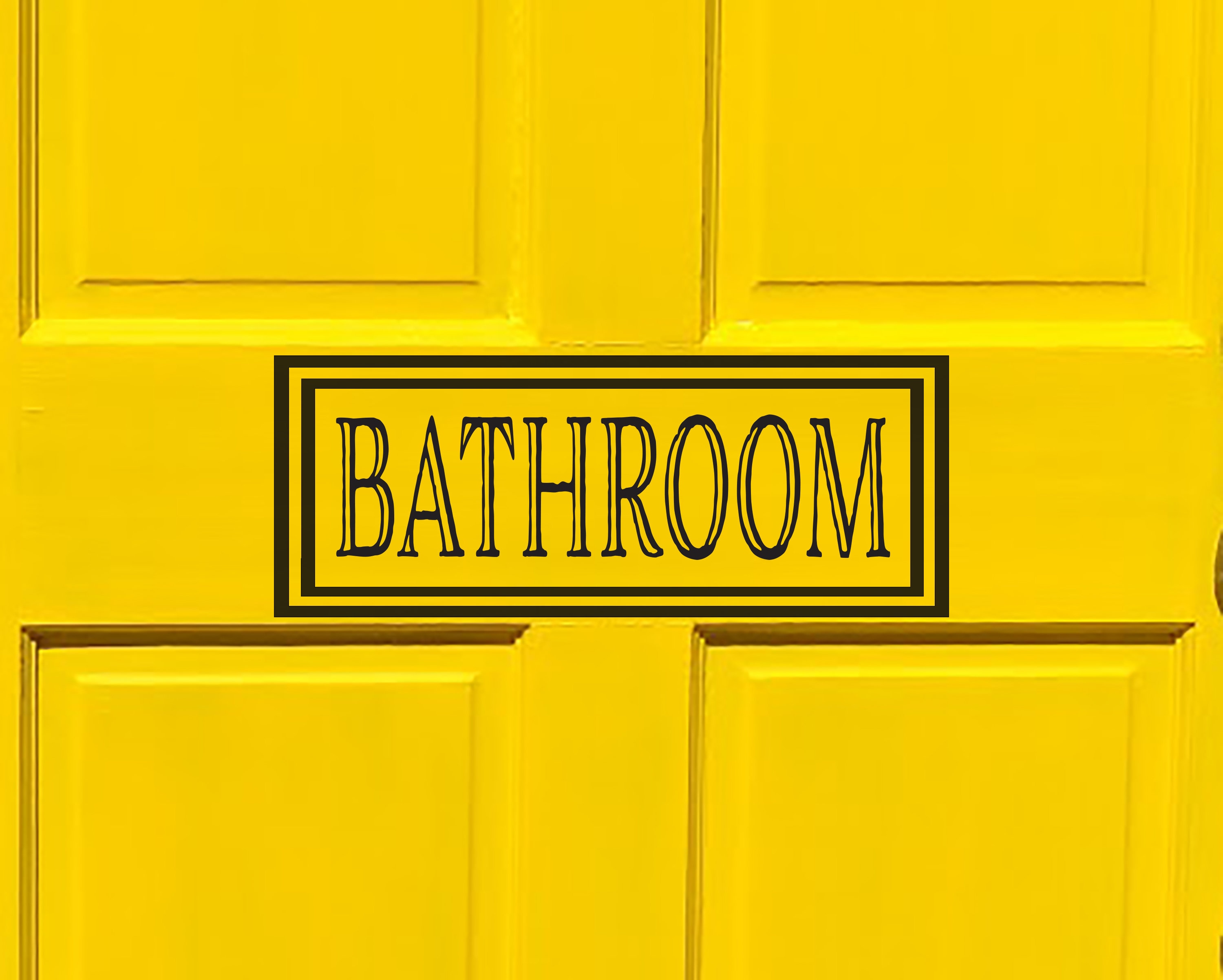 Bathroom Door Decal Matt Vinyl Decal Sticker for Home Etsy UK