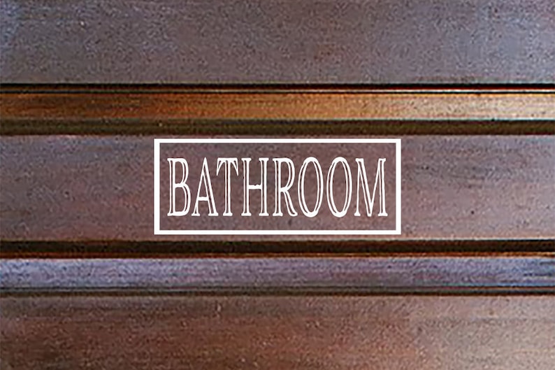 Bathroom Door Decal Matt Vinyl Decal Sticker for Home Etsy UK
