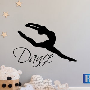 Dance Wall Decal Ballet Dancing Ballerina Girls Bedroom/Nursery Matt Vinyl Wall Art Decal Sticker