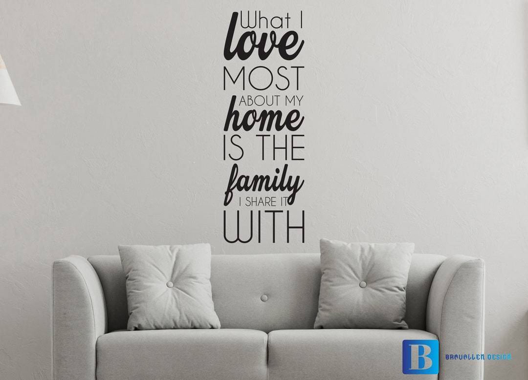 Love Home Family Wall Decal - Etsy UK