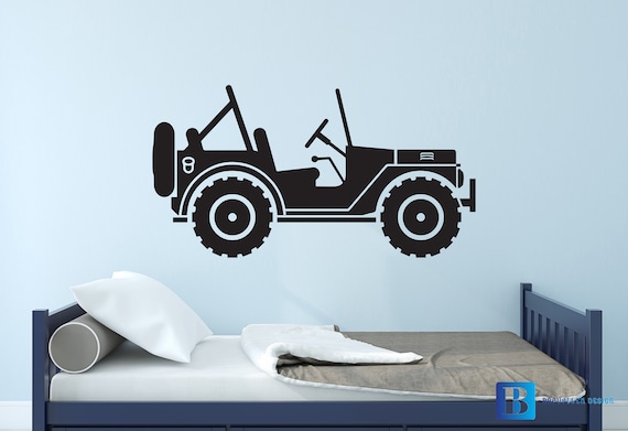 Buy Kids Bedroom Army Jeep Cool Wall Art Decal Sticker Online in