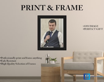 Print and Frame, Landscape and Portrait Custom Print, Frame Your Photos. Printable in Customisable Sizes to suit your Needs