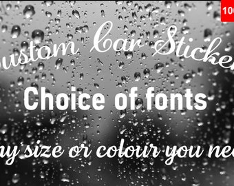 Personalised Car/Van/Camper Vinyl Decal Sticker Customise Text