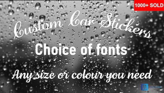 Personalised Car/Van/Camper Vinyl Decal Sticker Customise Text