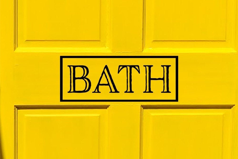 Bath Matt Vinyl Decal Sticker for Bath Room Door Home Décor Etsy