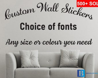 FULLY PERSONALISED Custom Vinyl Wall Art Sticker Decal Design Your OWN