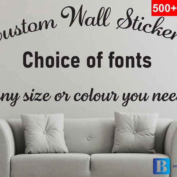 Personalised Wall Sticker Customise Text