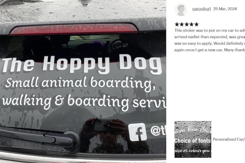 Personalised Car/Van/Camper Vinyl Decal Sticker Customise Text image 9