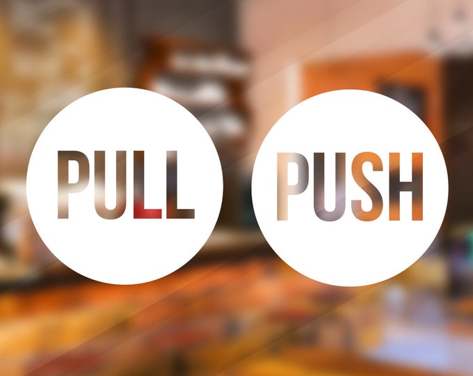 Push Pull Svg Push Pull Door Sign Set Svg, Push Pull Vertical Door, Push Pull ...