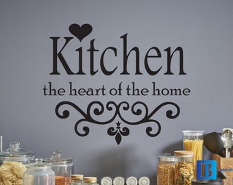 Kitchen The Heart Of The Home Wall Decal Sticker