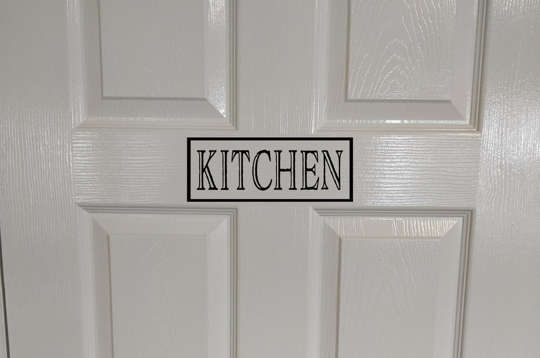 Kitchen Door Decal, Matt Vinyl Decal Sticker for Pantry Room Door