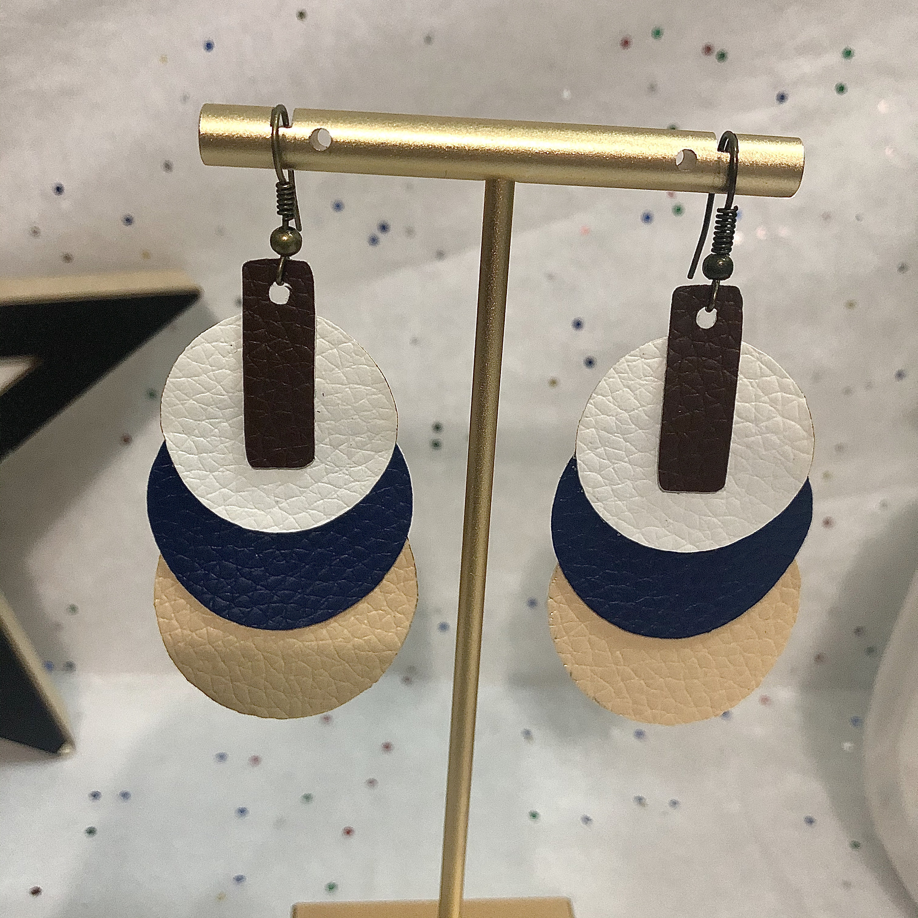 Faux Leather Earrings Etsy