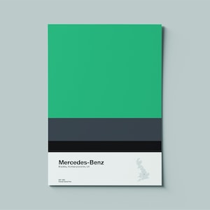 Formula 1 Mercedes Downloadable Team Poster | F1 Grand Prix | Headquarters City Country | Motorsports Racing Print | Drive to Survive