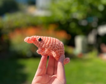 Garnelen Plüschtier gehäkelt: Handgemachtes Kuscheltier
