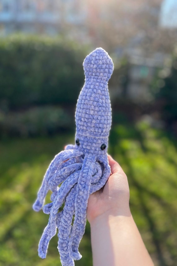 Peluche de calamar: juguete de criatura marina de 16,5 pulgadas