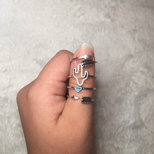 4 Stackable Western Rings