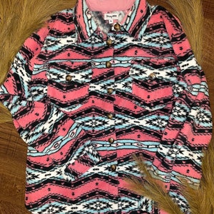 Aztec sherpa shacket