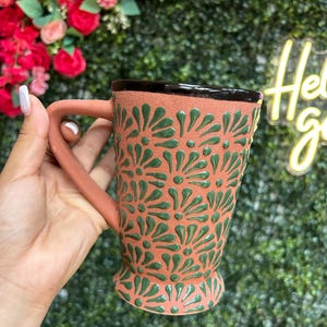 green talavera mugs
