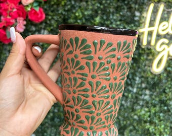 green talavera mugs