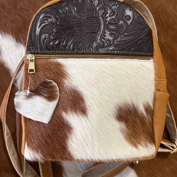 Cowhide Backpack Etsy
