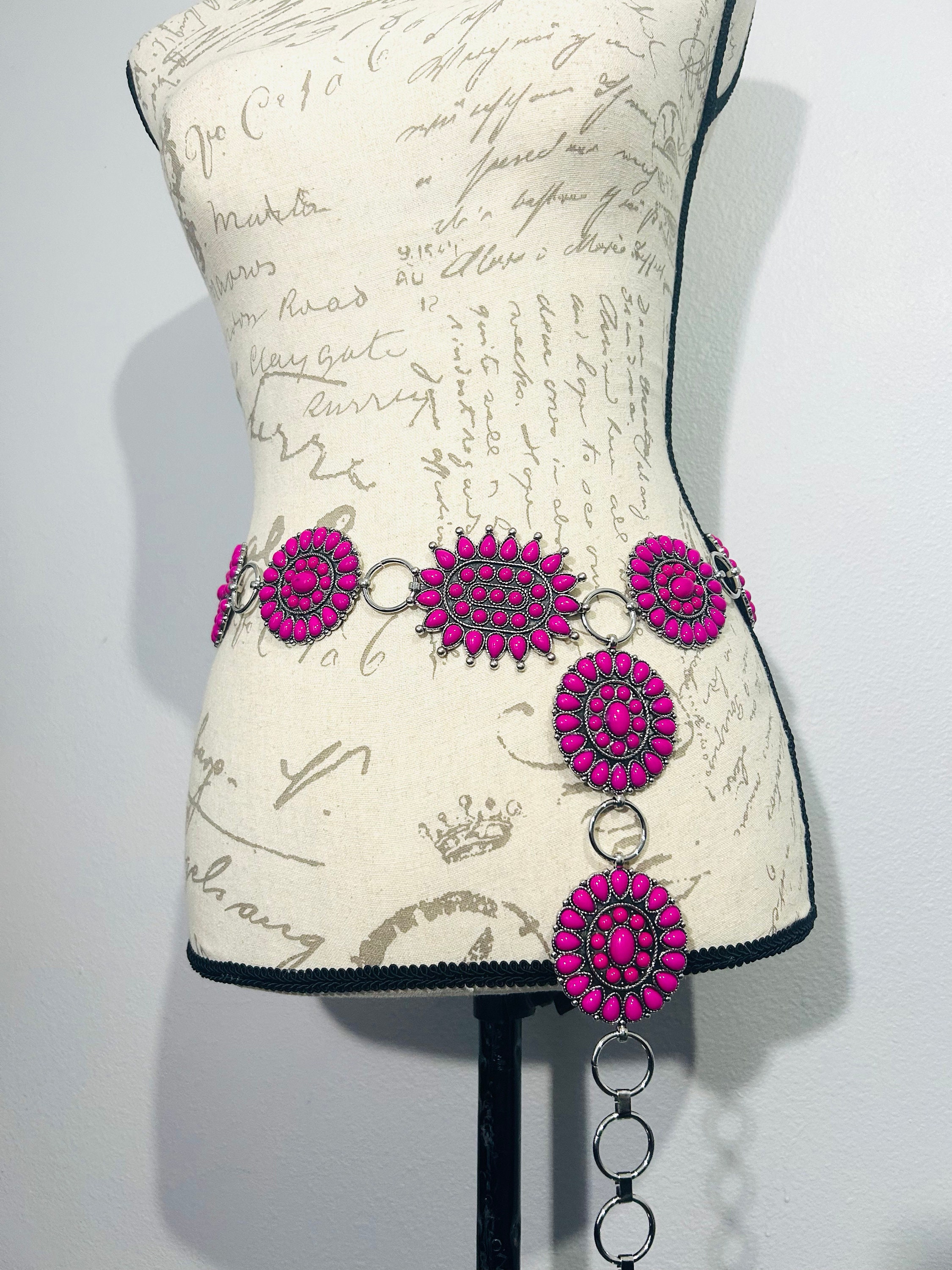 Pink Concho Belt - Etsy display picture 1