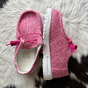 Hot pink kids shoes