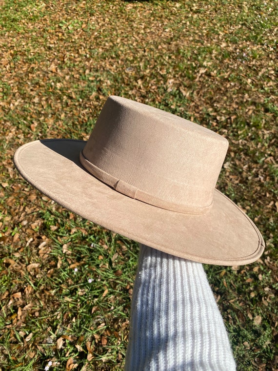 Tan Boater Hat - Etsy display picture 1