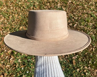 Tan Boater Hat