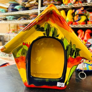 Medium Talavera multicolored Bird House T-246A