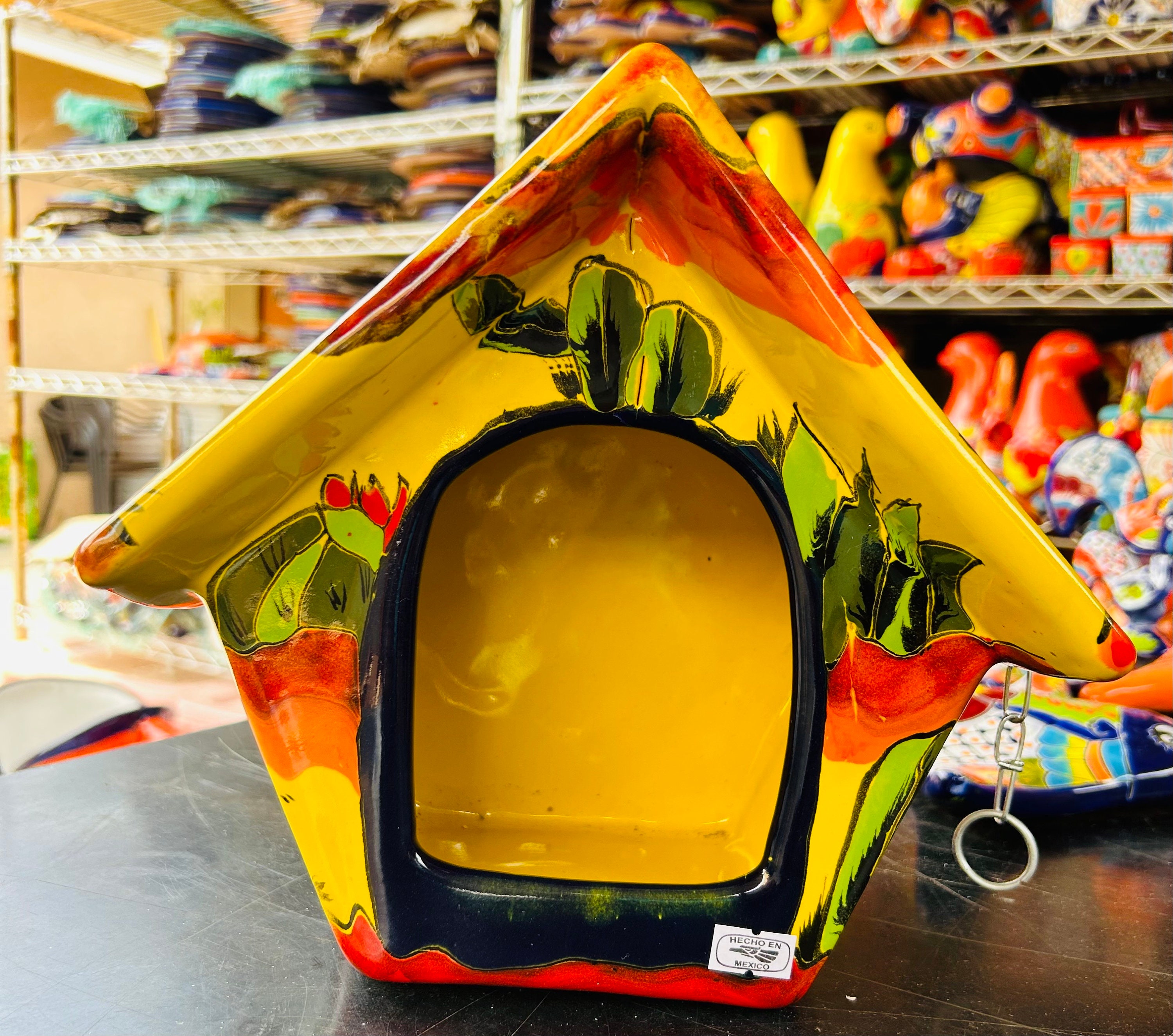 Medium Talavera multicolored Bird House T-246A