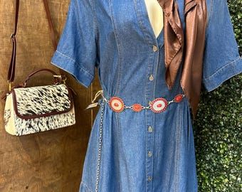 red silver concho belt