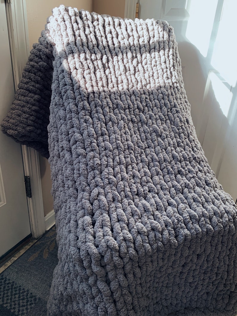 Handmade Chunky Knit Blanket Custom Etsy