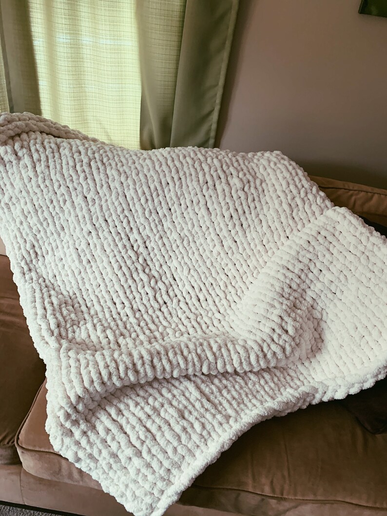 Handmade Chunky Knit Blanket Custom Christmas Gifts Etsy