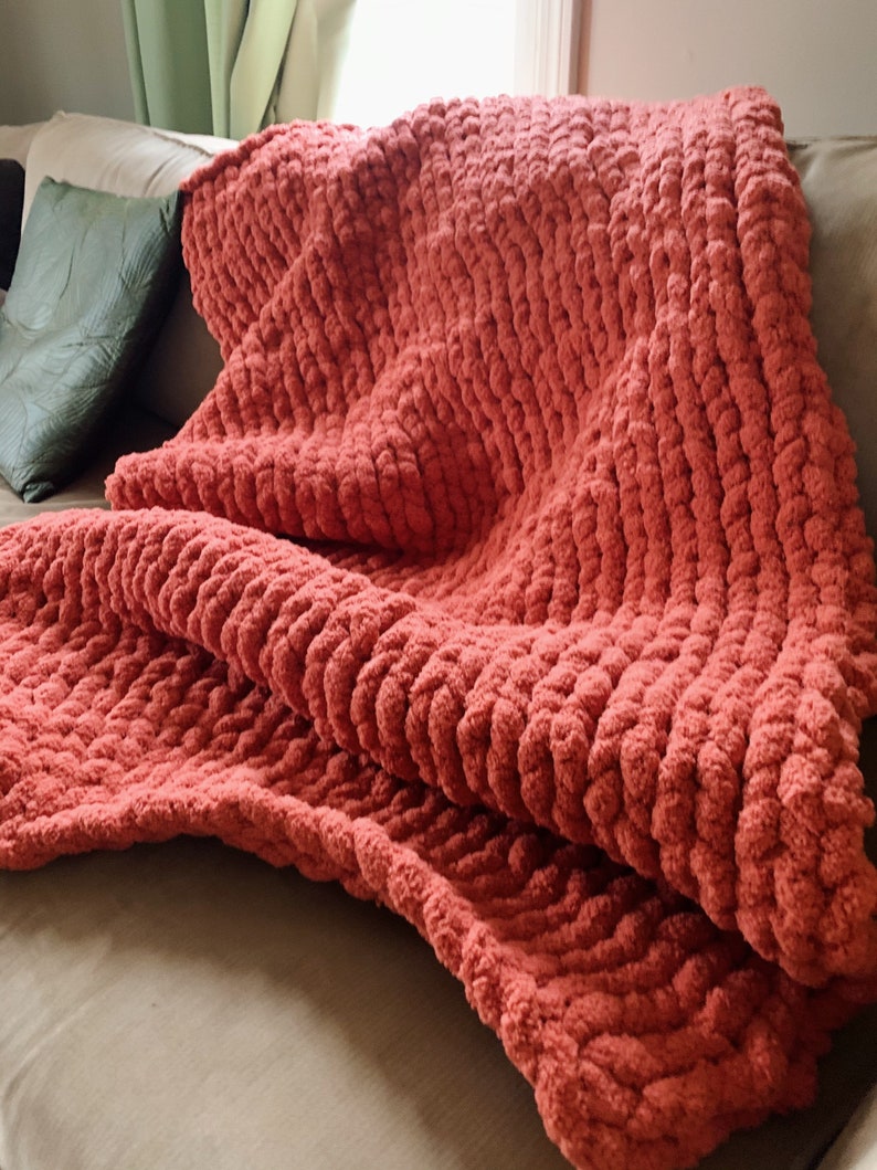 Handmade Chunky Knit Blanket Custom Christmas Gifts Etsy