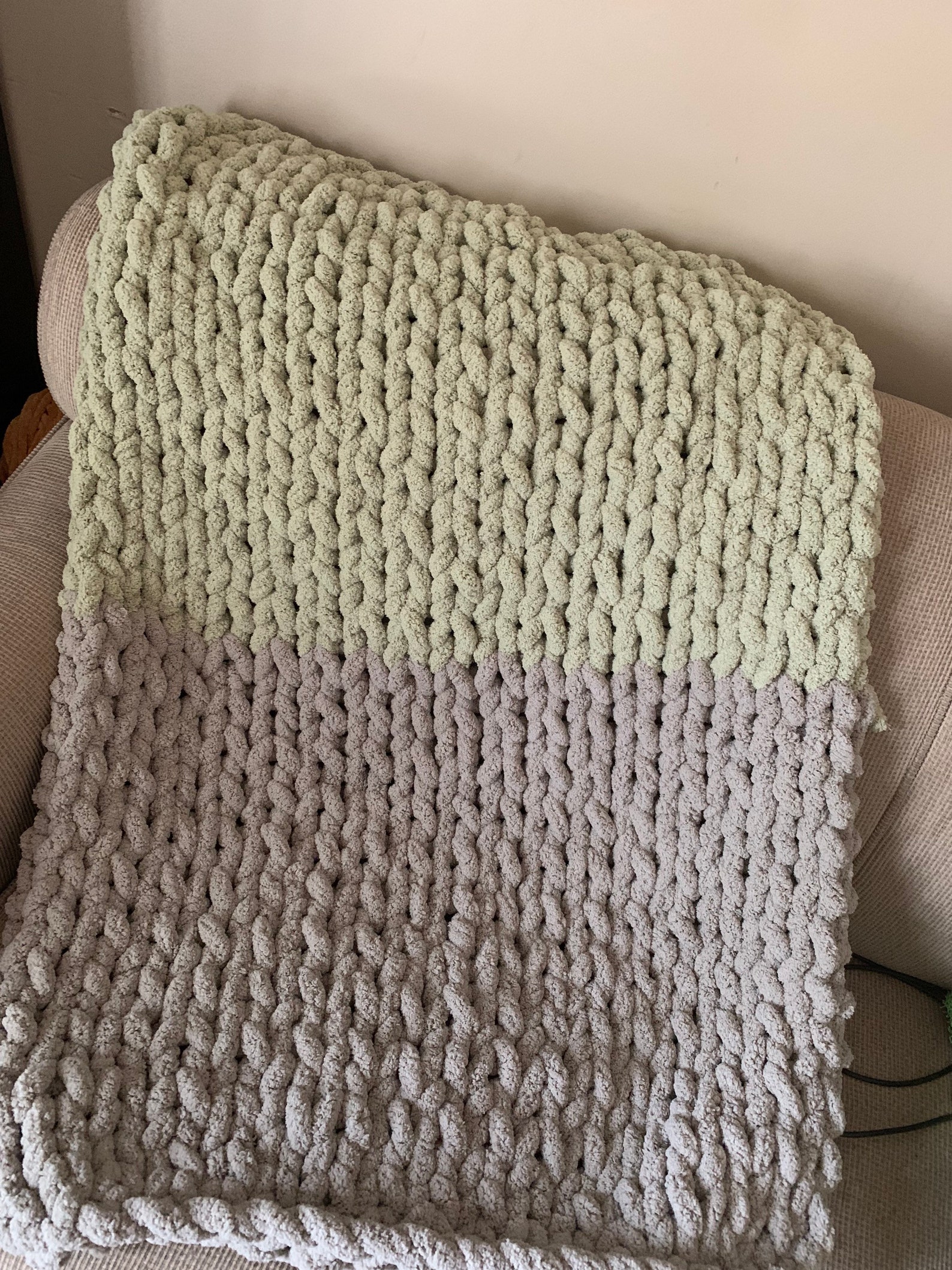 Handmade Chunky Knit Blanket Custom Christmas Gifts Etsy