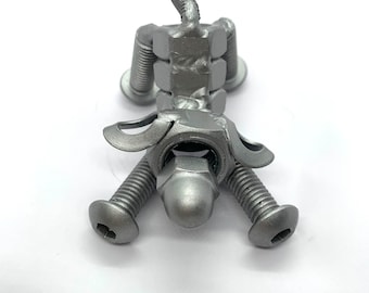 Weld Art Dog Figurine, Metal Art Dog Sculpture, Unique Dog Lover Gift, Scrap Metal Dog, Playing Dog Figurine, Cute Dog Shelf Decor