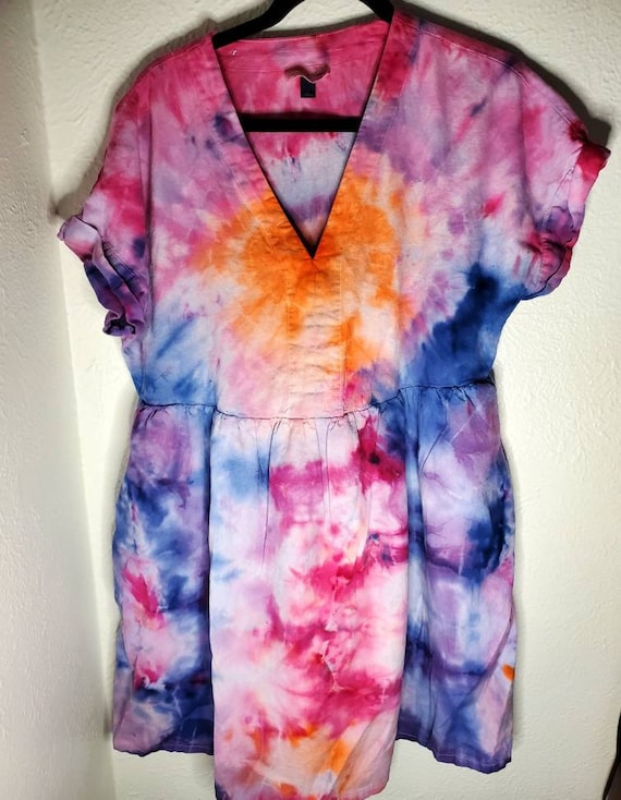 Lazy River Dress – Grateful Dead Inspired, Flowing Bohemian Style (Size Large)
