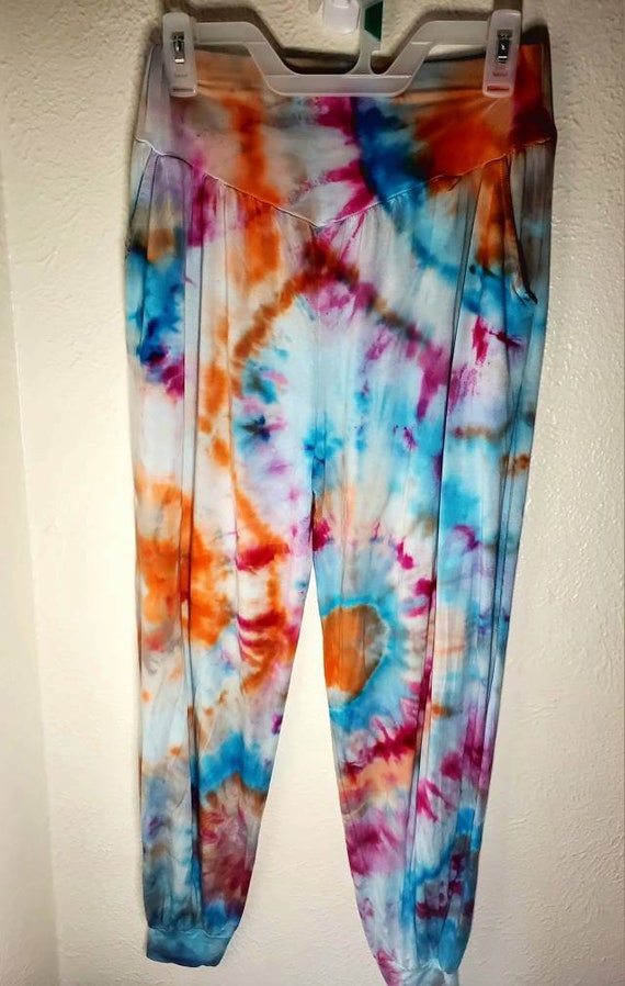 Shady Grove Harem Pants – Grateful Dead Inspired, Soft & Flowy with Pockets (Size XL)