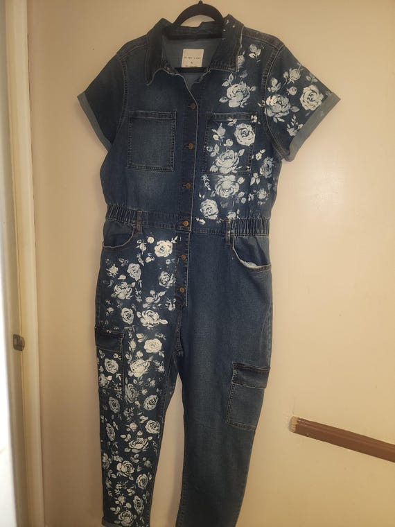 Ripple Effect Coveralls – Hand-Painted, Grateful Dead Inspired Wearable Art