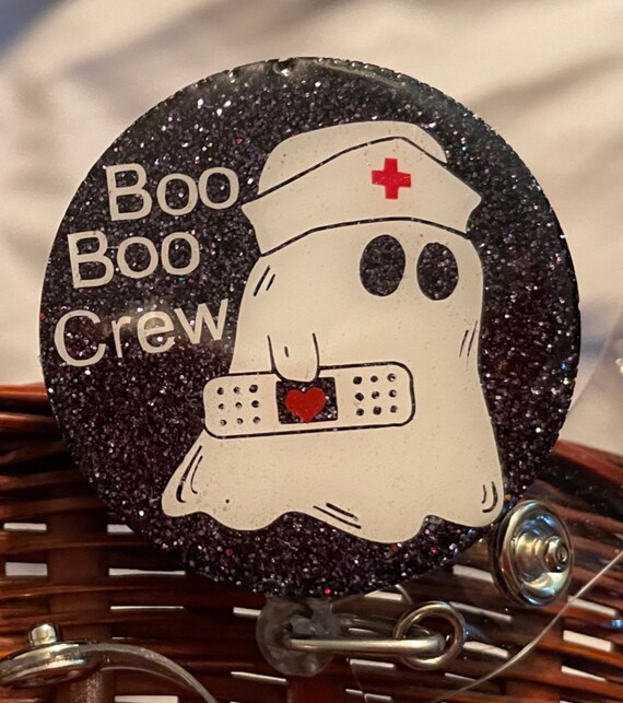 Halloween/scary ID Badge Reels, Nursing Badge Reel 