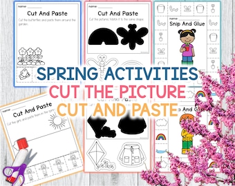 Spring Cut and Paste Activities: Fine Motor Skills (PDF Pattern)