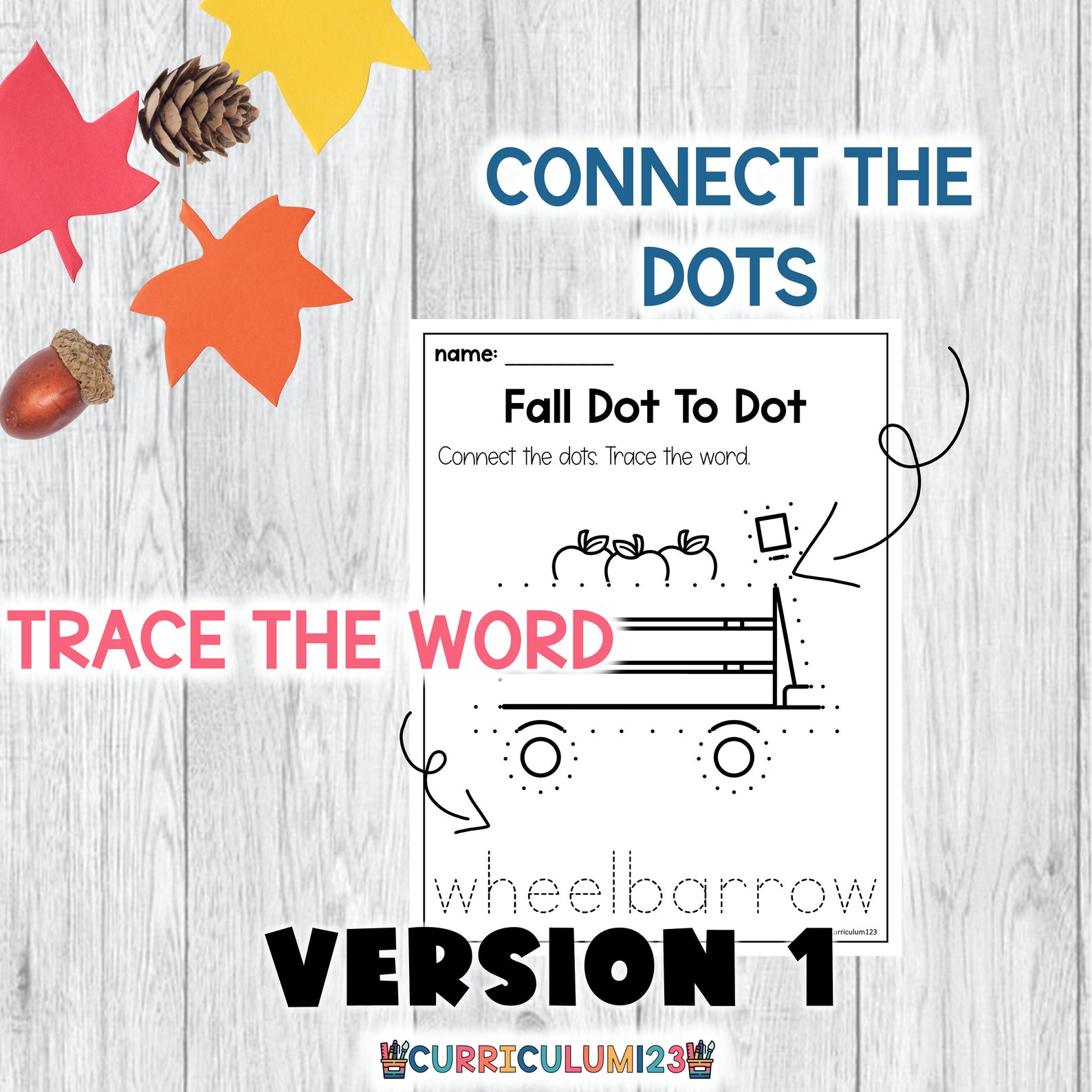 Fall Dot to Dot Printable Coloring Pages Fall Activities for Preschool ...