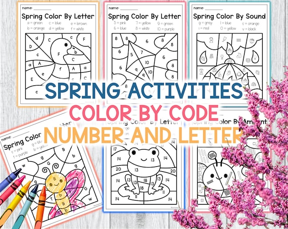 Spring Color by Number Printable