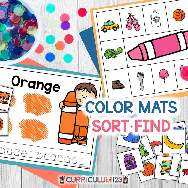 Color Sorting Activities For Preschoolers, Color Matching For Toddlers, Learn Colors For Kids, Preschool Printable Activity, Colours