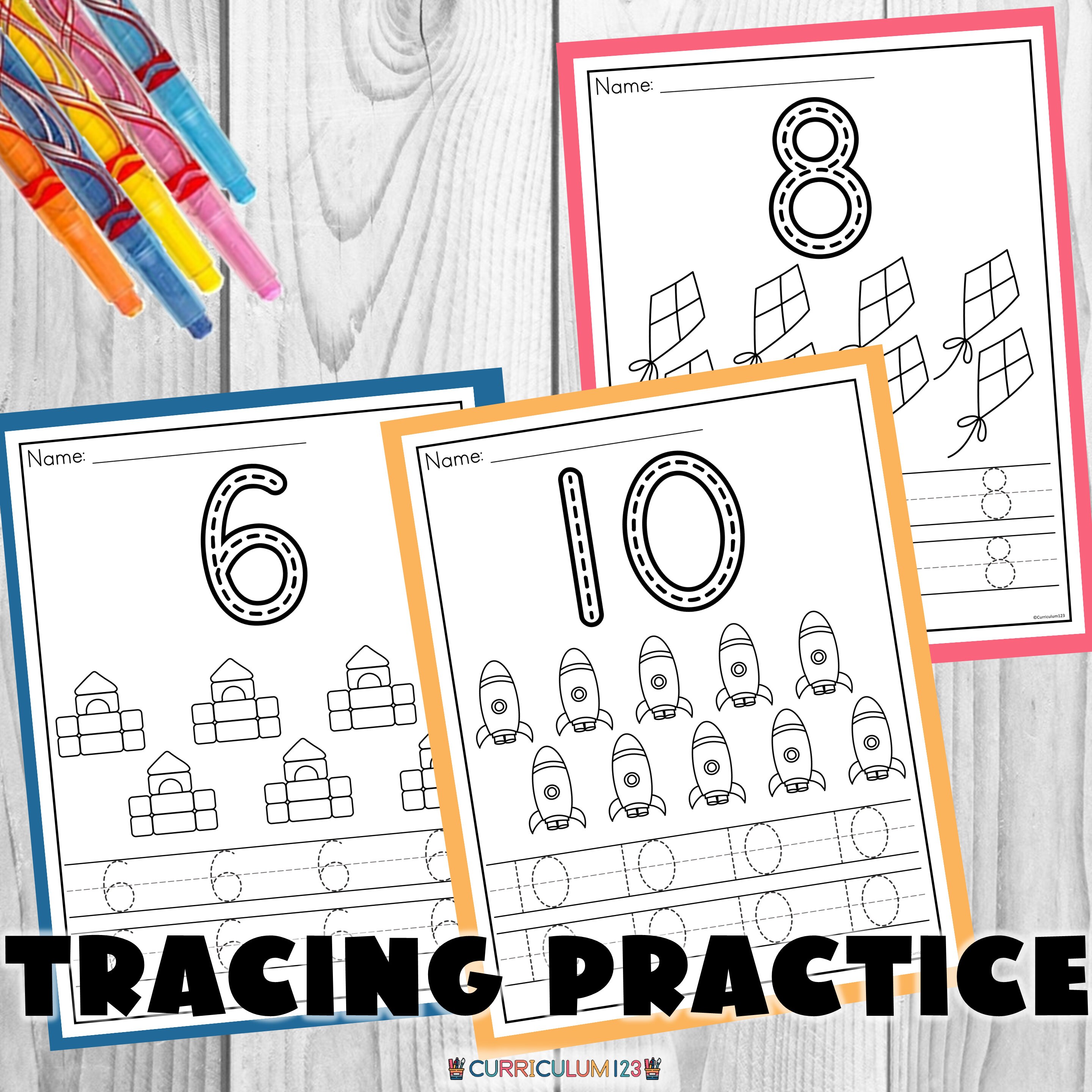 Trace numbers 1-20 with fall leaves.
