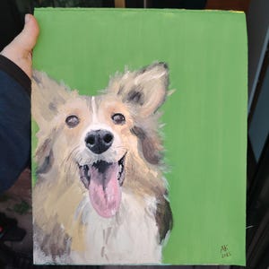 Portrait d'animal à la gouache