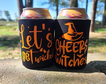 Witchy Can Cooler – Halloween Beer Sleeve, Spooky Drinkware