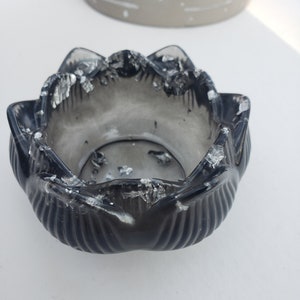 Ring Dish/Mini Succulent Planter/Tea Light Holder - Lotus Flower- Resin