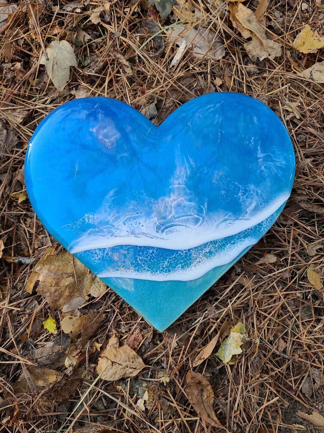 Heart Shaped Ocean Wave Wall Art Decoration Decor- Resin - Etsy