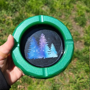 Space Tree Forrest Resin Ashtray- or Trinket Dish Galaxy Trees- House Warming Gift